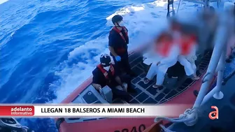 Llegan 18 balseros cubanos a Miami Beach