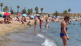 Barcelona beach walk ????????beach Somorrostro