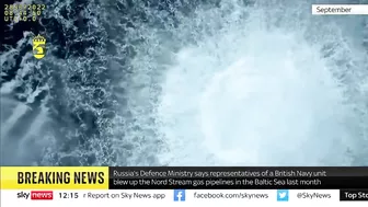 Russia blames 'British Navy' for gas pipeline damage