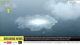 Russia blames 'British Navy' for gas pipeline damage