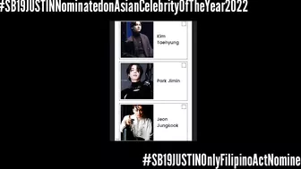 SB19's JUSTIN The Only Filipino Act Nominated on Asian Celebrity of the Year 2022! | Esbi Updates