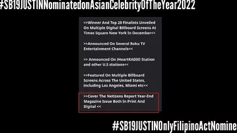 SB19's JUSTIN The Only Filipino Act Nominated on Asian Celebrity of the Year 2022! | Esbi Updates