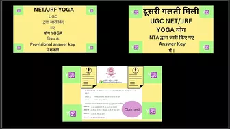 3rd Mistake in Answer KEY NET YOGA 2022 paper