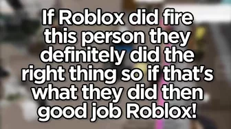 Roblox Employee FIRED?