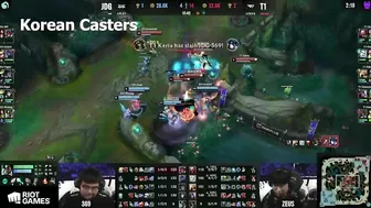 [Compilation] Casters & Streamers' reactions to Faker Azir insane R | Worlds 2022 | T1 vs JDG