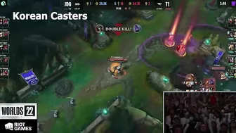 [Compilation] Casters & Streamers' reactions to Faker Azir insane R | Worlds 2022 | T1 vs JDG