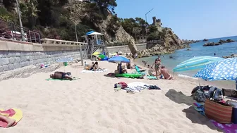 Beach Walk in Spain - Costa Brava Lloret de Mar - August 2022