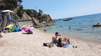 Beach Walk in Spain - Costa Brava Lloret de Mar - August 2022