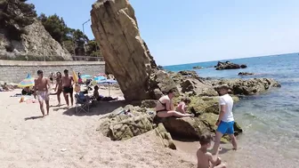 Beach Walk in Spain - Costa Brava Lloret de Mar - August 2022