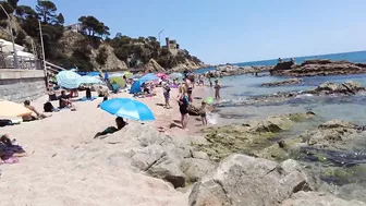 Beach Walk in Spain - Costa Brava Lloret de Mar - August 2022