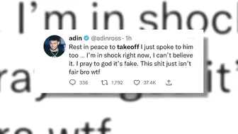 CELEBRITIES React To TakeOff Death