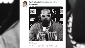 CELEBRITIES React To TakeOff Death