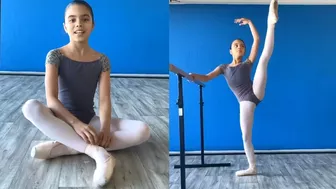 ballet dancer leg stretching