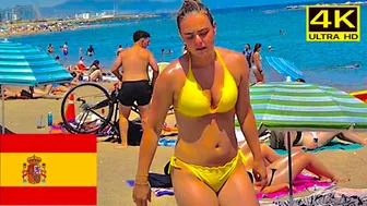 Barcelona Spain - Beach Walking - Summer June 2022