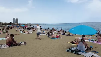 Barcelona Spain - Beach Walking - Summer June 2022