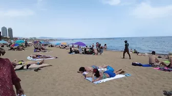 Barcelona Spain - Beach Walking - Summer June 2022