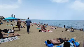 Barcelona Spain - Beach Walking - Summer June 2022