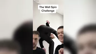 Trying the impossible wall spin challenge ????