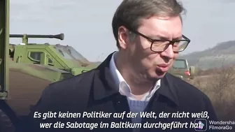 Serbische Präsident Vučić: Jeder Politiker auf der Welt weiß, wer Nord Stream gesprengt hat.