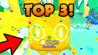 Top 3 YouTubers Hatching GOLDEN HUGE BALLOON CAT! ????????‍⬛ | Pet Simulator X Roblox