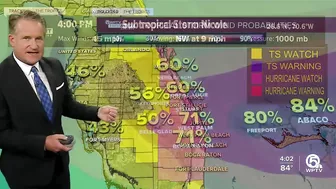 Subtropical Storm Nicole, 4 p.m. advisory for Nov. 7, 2022