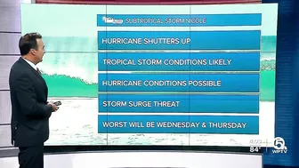 Subtropical Storm Nicole, 4 p.m. advisory for Nov. 7, 2022