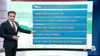 Subtropical Storm Nicole, 4 p.m. advisory for Nov. 7, 2022