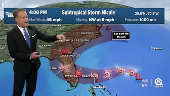 Subtropical Storm Nicole, 4 p.m. advisory for Nov. 7, 2022