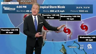 Subtropical Storm Nicole, 4 p.m. advisory for Nov. 7, 2022