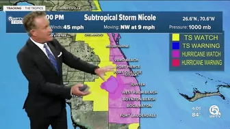 Subtropical Storm Nicole, 4 p.m. advisory for Nov. 7, 2022