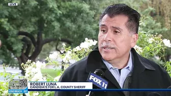 L.A. County Sheriff candidate Robert Luna casts his ballot in Long Beach