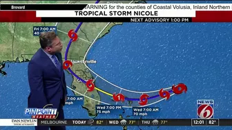 Tracking Nicole: Models & County-by-county impacts