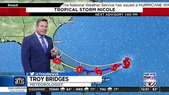 Tracking Nicole: Models & County-by-county impacts