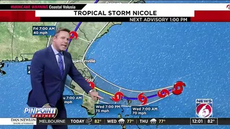 Tracking Nicole: Models & County-by-county impacts