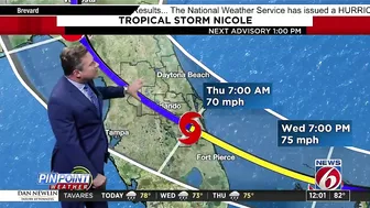 Tracking Nicole: Models & County-by-county impacts