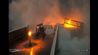 Video shows waves slamming Deerfield Beach pier