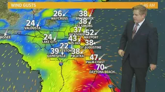 70 mph wind gusts expected in Daytona Beach