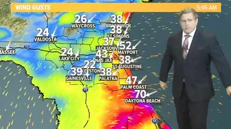 70 mph wind gusts expected in Daytona Beach