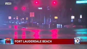 Parts of Fort Lauderdale beach shut down as Hurricane Nicole nears Florida coast