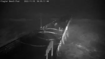 Tropical Storm Nicole hammers Flagler Beach Pier