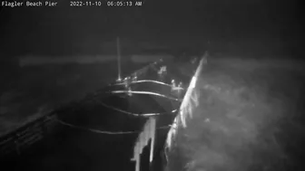 Tropical Storm Nicole hammers Flagler Beach Pier