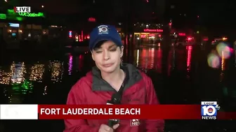 State Road A1A floods at Fort Lauderdale Beach