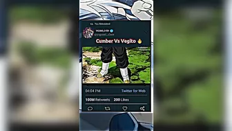 Cumber Vs Vegito ????-| full fight #dbs #dbz #shorts #anime #dragonball