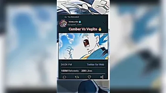 Cumber Vs Vegito ????-| full fight #dbs #dbz #shorts #anime #dragonball