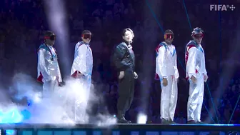 Jung Kook from BTS performs 'Dreamers' at FIFA World Cup opening ceremony