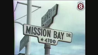 Dangerous intersection: Mission Bay and Garnet in Pacific Beach, San Diego 1979