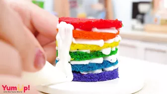 Wonderful Miniature Rainbow Cake Decorating Compilation | Satisfying Tiny Colorful Cake Tutorial