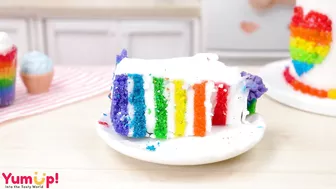 Wonderful Miniature Rainbow Cake Decorating Compilation | Satisfying Tiny Colorful Cake Tutorial