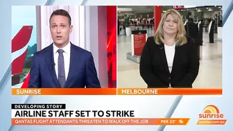 Travel chaos as Qantas flight attendants threatening to strike before Christmas | Sunrise