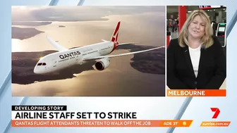 Travel chaos as Qantas flight attendants threatening to strike before Christmas | Sunrise